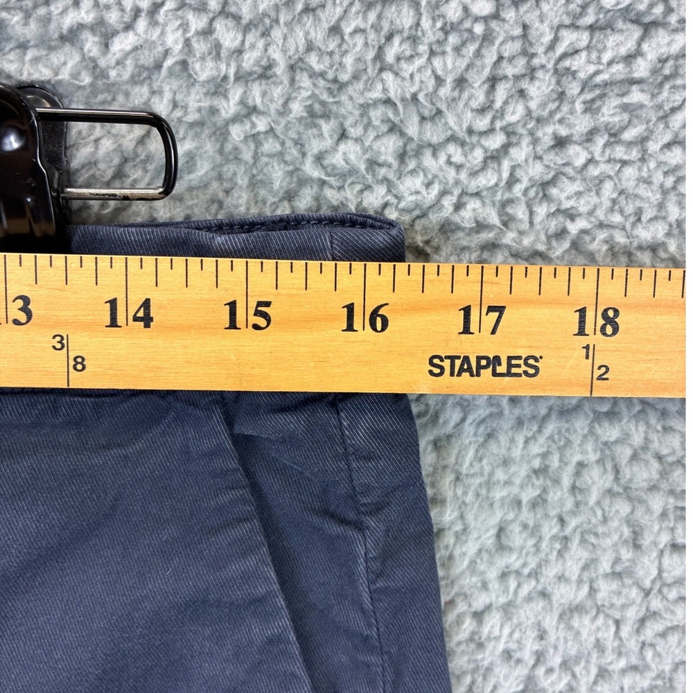Frank & Eileen Wicklow Chino Pants Womens 6 Blue Cropped Raw Hem Quiet Luxury - Picture 3 of 12